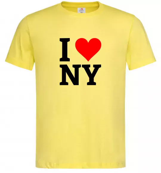 Чоловіча футболка I LOVE NY Лимонний фото