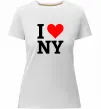 Женская премиум футболка I LOVE NY Белый фото