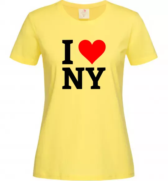 Женская футболка I LOVE NY Лимонный фото