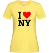 Женская футболка I LOVE NY Лимонный фото