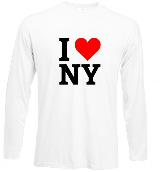 Лонгслів I LOVE NY Білий фото