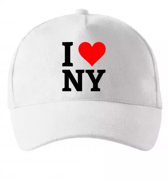 Кепка I LOVE NY Білий фото
