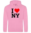 Жіноча толстовка (худі) I LOVE NY Рожевий фото