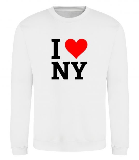 Свитшот I LOVE NY Белый фото