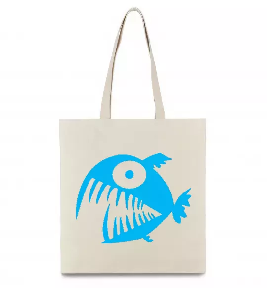 Еко-сумка ANGRY FISH Бежевий фото