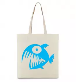 Эко-сумка Крокодил сірий Бежевый фото