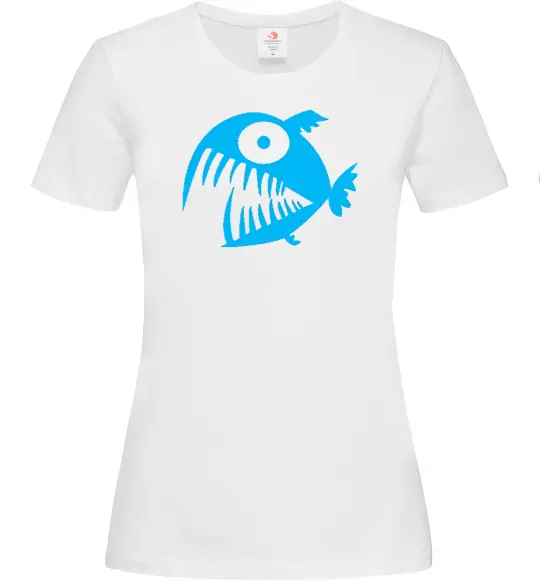 Жіноча футболка ANGRY FISH Білий фото