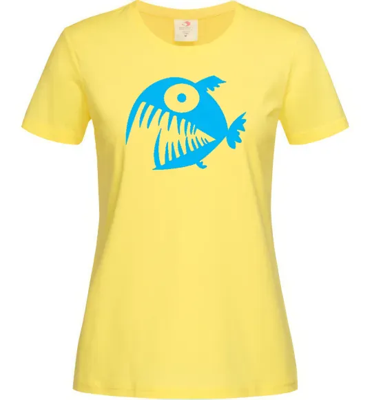 Жіноча футболка ANGRY FISH Лимонний фото