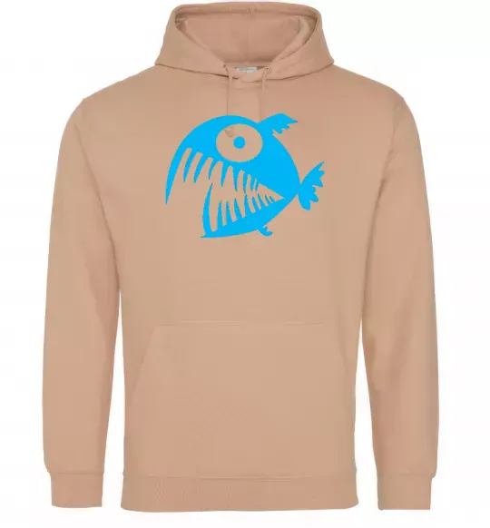 Чоловіча толстовка (худі) ANGRY FISH Пісочний фото