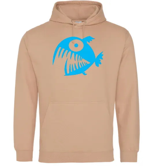 Жіноча толстовка (худі) ANGRY FISH Пісочний фото