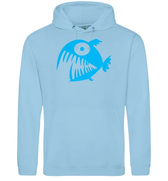 Жіноча толстовка (худі) ANGRY FISH Блакитний фото