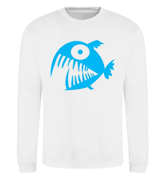 Світшот ANGRY FISH Білий фото