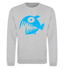 Світшот ANGRY FISH Сірий меланж фото