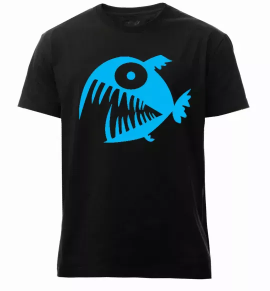 Мужская премиум футболка ANGRY FISH Черный фото