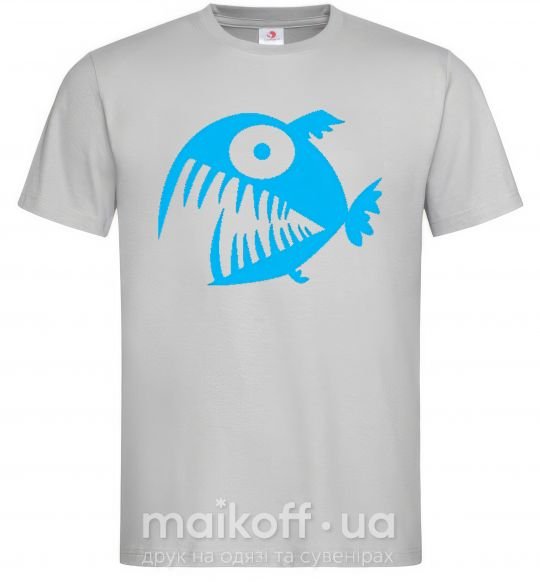 Мужская футболка ANGRY FISH Серый фото