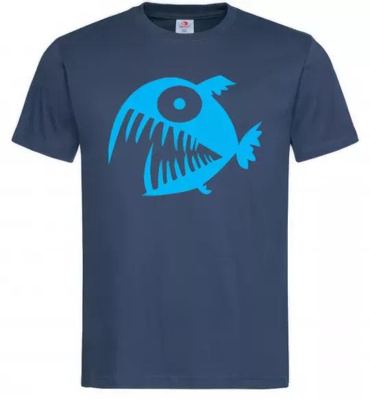 Мужская футболка ANGRY FISH Темно-синий фото