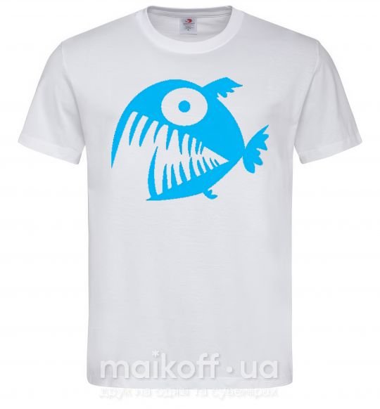Чоловіча футболка ANGRY FISH Білий фото