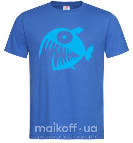 Чоловіча футболка ANGRY FISH Яскраво-синій фото