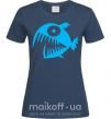 Жіноча футболка ANGRY FISH Темно-синій фото