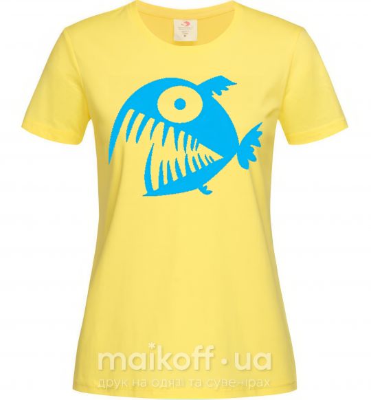 Жіноча футболка ANGRY FISH Лимонний фото