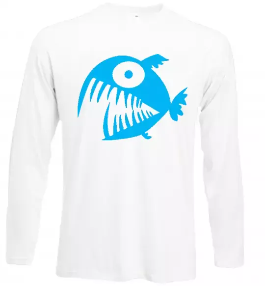 Лонгслив ANGRY FISH Белый фото