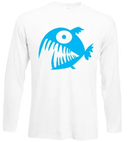 Лонгслив ANGRY FISH Белый фото