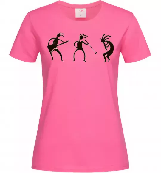 Жіноча футболка МУЗЫКАНТЫ Яскраво-рожевий фото