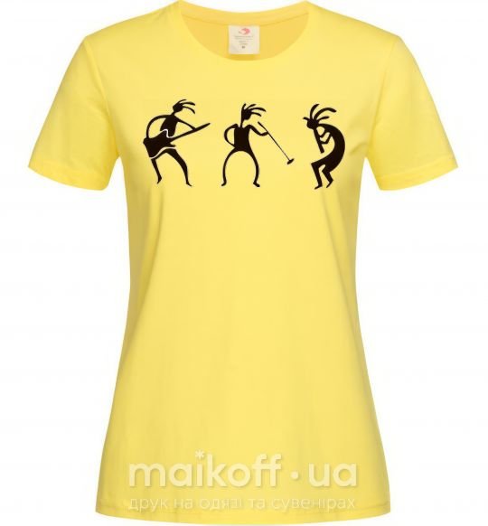 Женская футболка МУЗЫКАНТЫ Лимонный фото