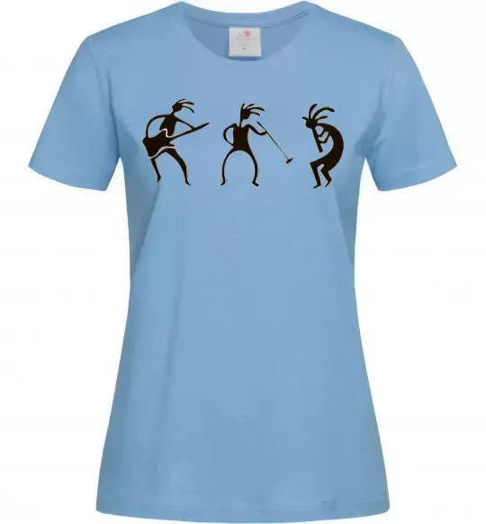 Жіноча футболка МУЗЫКАНТЫ Блакитний фото