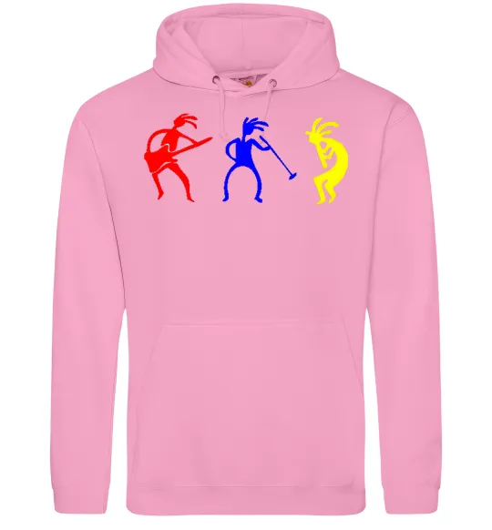 Мужская толстовка (худи) МУЗЫКАНТЫ Розовый фото