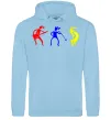 Мужская толстовка (худи) МУЗЫКАНТЫ Голубой фото