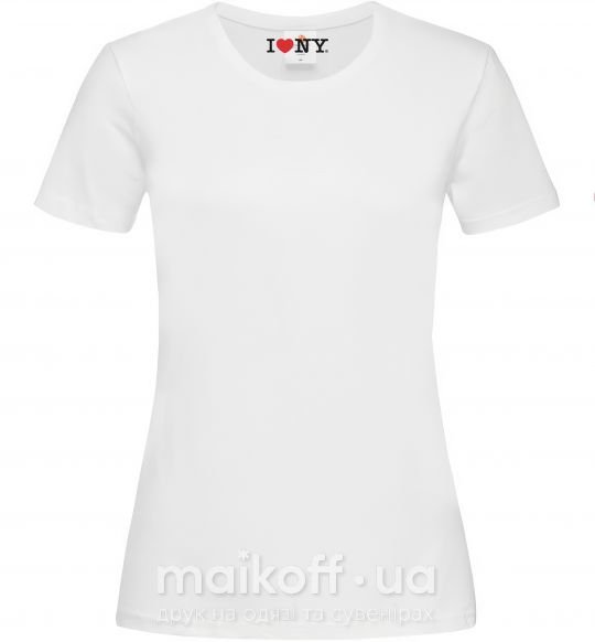 Женская футболка I love New York Белый фото