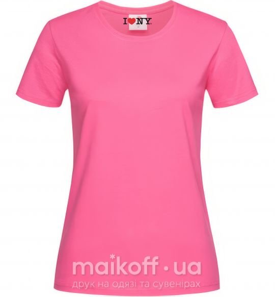 Жіноча футболка I love New York Яскраво-рожевий фото