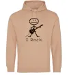 Мужская толстовка (худи) I ROCK Песочный фото