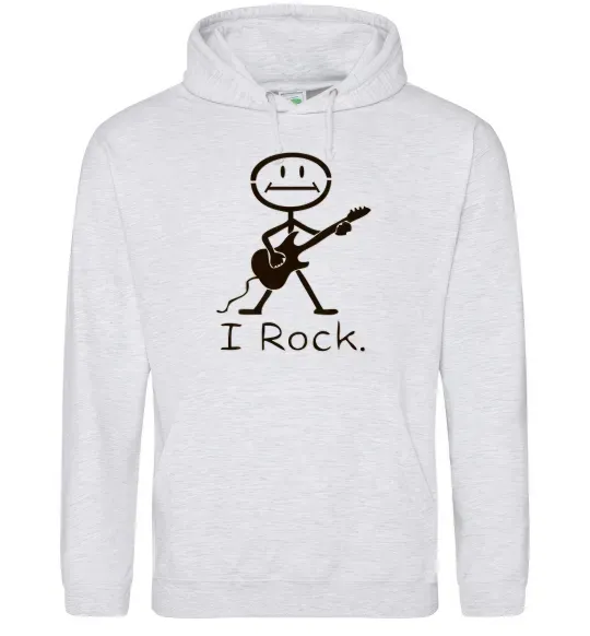 Жіноча толстовка (худі) I ROCK Сірий меланж фото