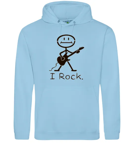 Женская толстовка (худи) I ROCK Голубой фото