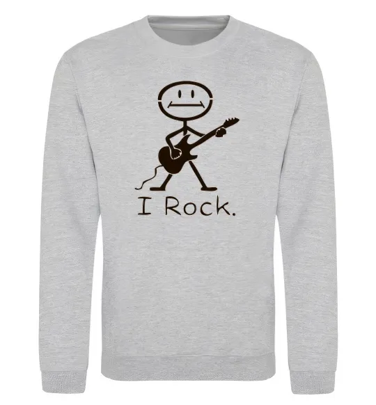 Свитшот I ROCK Серый меланж фото