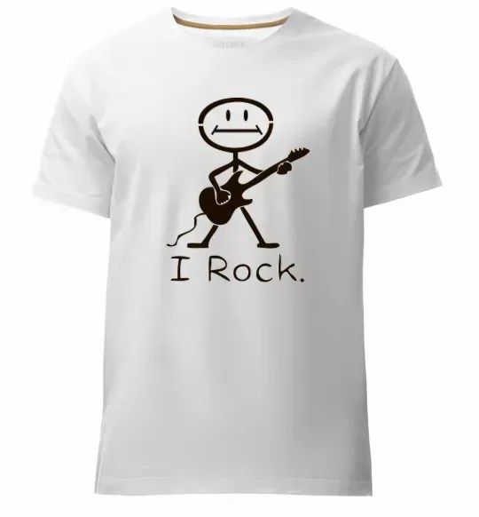 Чоловіча преміум футболка I ROCK Білий фото