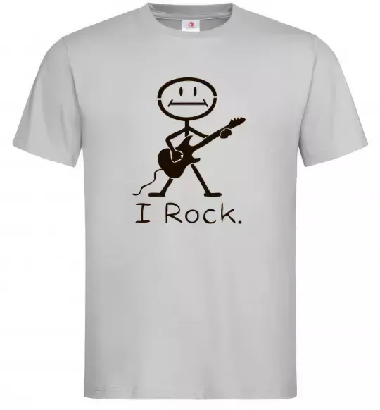 Чоловіча футболка I ROCK Сірий фото