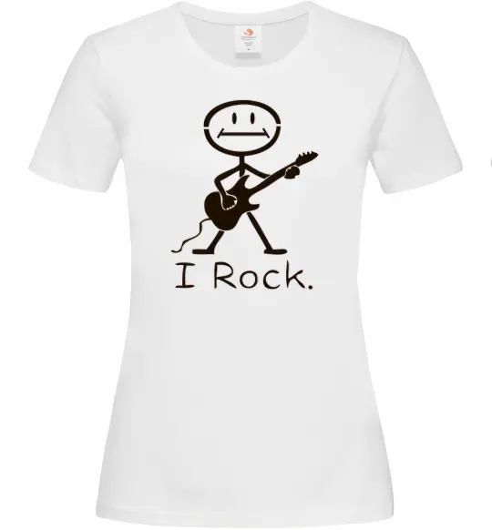 Жіноча футболка I ROCK Білий фото