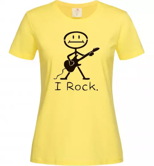 Жіноча футболка I ROCK Лимонний фото
