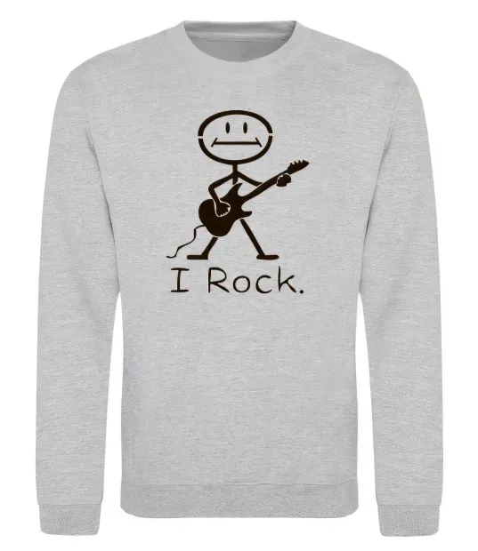 Свитшот I ROCK Серый меланж фото