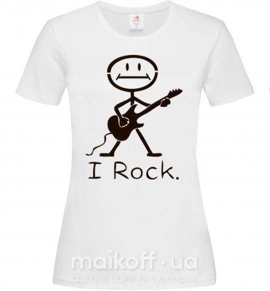 Женская футболка I ROCK Белый фото
