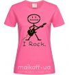 Жіноча футболка I ROCK Яскраво-рожевий фото