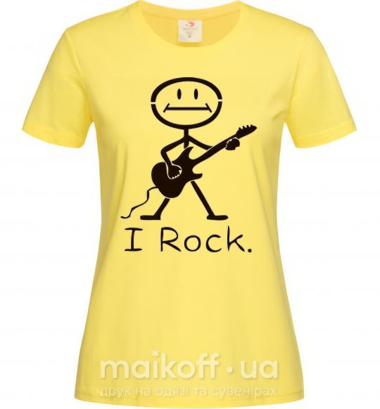Женская футболка I ROCK Лимонный фото