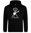 Мужская толстовка (худи) I ROCK Черный фото