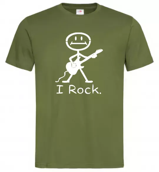 Чоловіча футболка I ROCK Оливковий фото