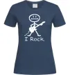 Жіноча футболка I ROCK Темно-синій фото
