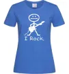 Жіноча футболка I ROCK Яскраво-синій фото