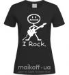 Женская футболка I ROCK Черный фото